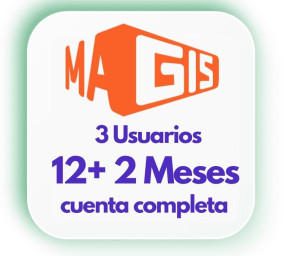 Magis tv 12+2 Meses, cuenta completa 3 usuarios CON RENOVACIONES.