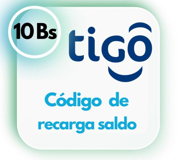 10 bolivianos saldo Tigo bolivia