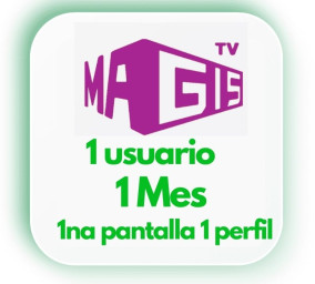 Magis tv 1 Mes, 1 usuario 1 Pantalla..
