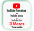 YouTube Premium MAS YOUTUBE MUSIC Cuenta Personal 3 Meses