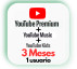 YouTube Premium MAS YOUTUBE MUSIC Cuenta Personal 3 Meses